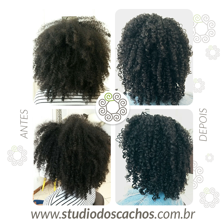 Fotos do Antes e Depois - Studio dos Cachos