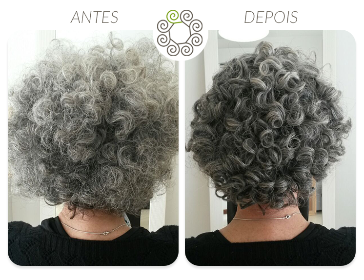 silver hair cacheado