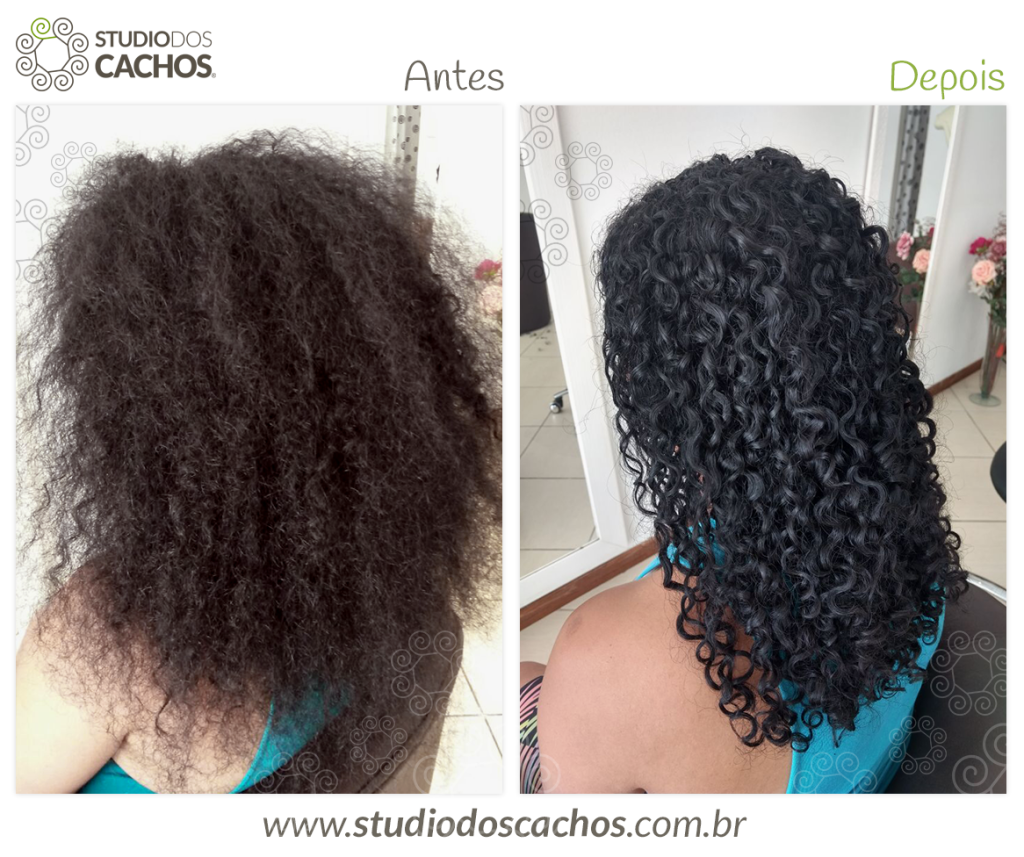 Fotos do Antes e Depois - Studio dos Cachos